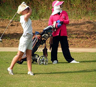 Auf dem neuen Mountain Course