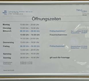 Info Öffnungszeiten