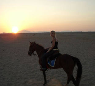 Reiten im Sonnenuntergang