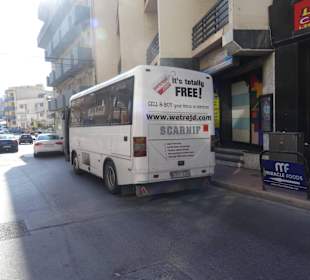 Der Bus war dreckig und im schlechtem Zustand