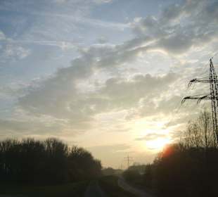 Nachmittags geht die Sonne unter