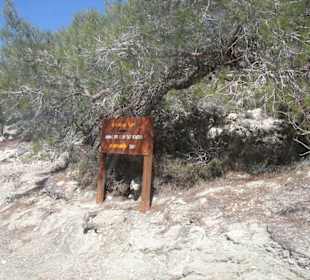 Hinweis auf das Feuerbeobachtungshäuschen