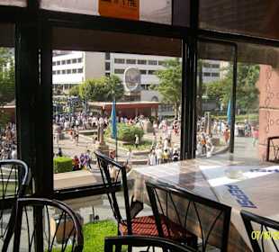 Blick aus Restaurant