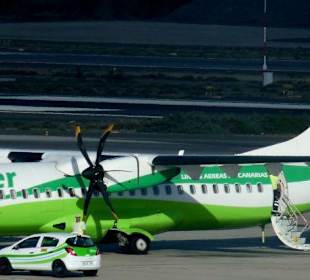 Propellermaschine vor dem Start