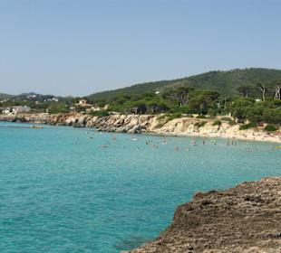 Der Strand von der Strandpromenade aus gesehen
