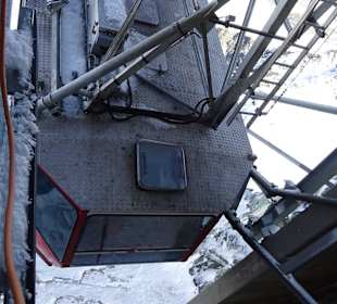 Ankunft in der Gipfelstation