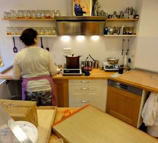 Die offene Küche der Manufaktur