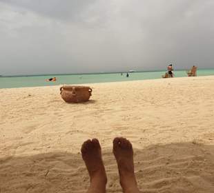 Füsse relaxen auf Orange Bay