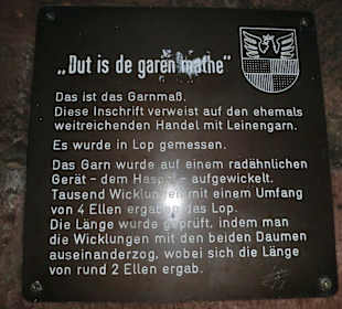 Beschreibung Garnmaß am Rathaus