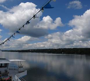 Starnberger See, ausblick vom Rundfahrtsschiff