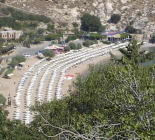 Echter Sandstrand von Lindos