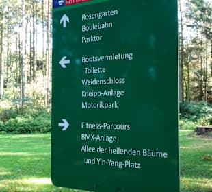 Wegweiser im Gesundheitspark Speckenbüttel