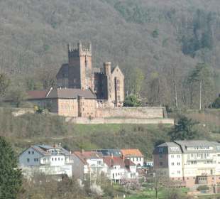 Blick zur Mittelburg von Neckarsteinach