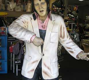 Elvis vor dem Shop