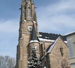 Jan.2026: Vorplatz der Herz-Jesu-Kirche gesperrt