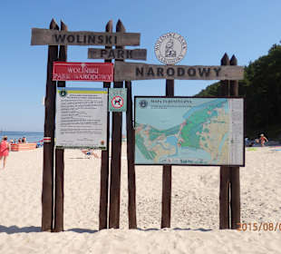 Wschodnia część plaży w Międzyzdrojach