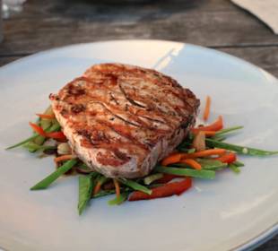 Hervorragendes Lachssteak