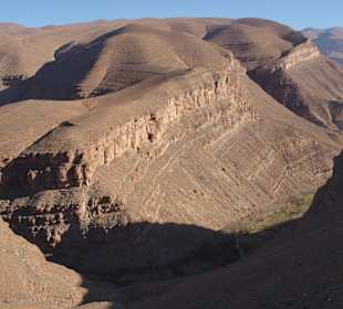 Berglandschaft im obere Abschnitt