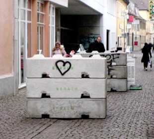 LKW-Barrieren in den Zufahrten