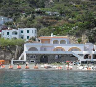 Anfahrt mit dem Taxiboot aus Sant' Angelo 