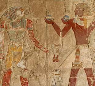 Abbildung von Horus und Hatschepsut