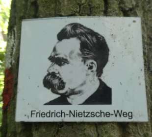 Nietzsche-Weg: Wegmarkierung Nietsche