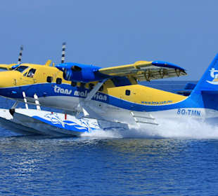 Wasserflugzeug vom Jetty aus fotografiert