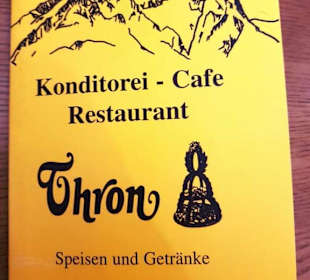 Auszug Speise-/Getränkekarte