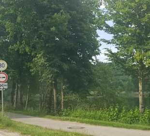 Bei Hochwasser hier Überschwemmung