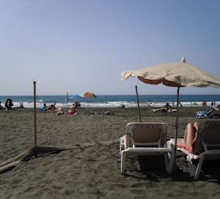 Blick von Liege auf Strand