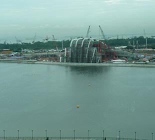 Die Baustelle des Marina Bay Parks