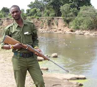 Wächter in der Royal Mara Lodge