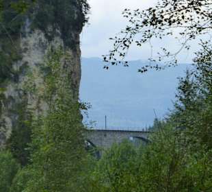 Erster Blick auf das Landwasserviadukt