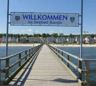 Willkommensgruß Schiffsanleger Bansin Seebrücke