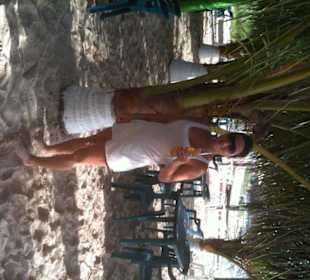 An einem einsamen Strandabschnitt