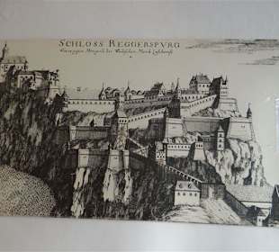 Alte Zeichnung der Burg