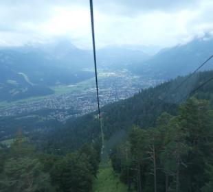 Blick aus der 4-er Kabine der Wankbahn