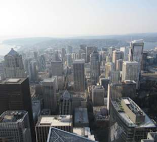 Hoch über Seattle in der 73.Etage Columbia Tower