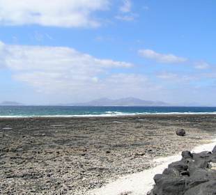 Corralejo widok na wyspe Lanzarote