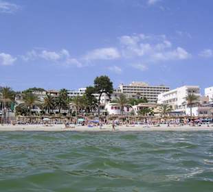 Strand vom Meer aus