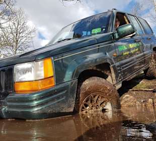 Water, stones, mud, and hills to "climb".