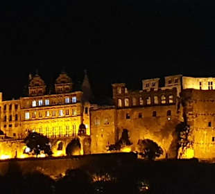 Das Schloss Heidelberg am Abend