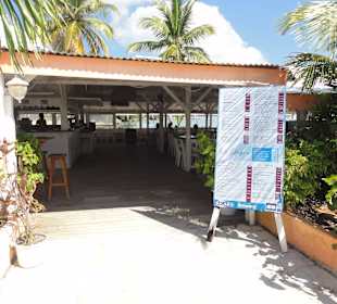 Eingang zum Strandrestaurant "Le Lagon"