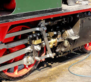 Details einer alten Dampflokomotive