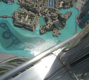 Blick auf die Springbrunnen