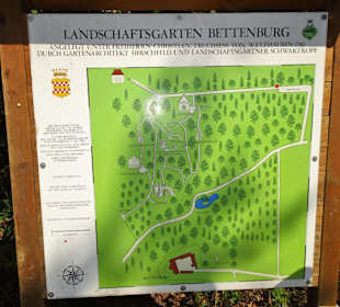 Plan des Landschaftsgarten Bettenburg
