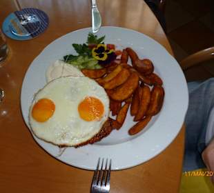 So sah unser Hamburger Schnitzel aus, lecker!