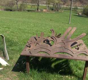 Sculptoura Frühstück im Freien