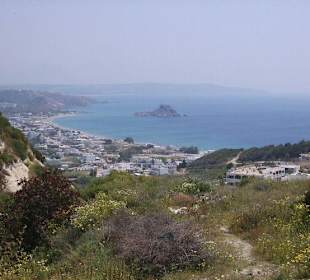 Blick von oben auf den Strand