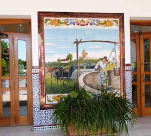 Hübscher Eingangsbereich der Raststätte